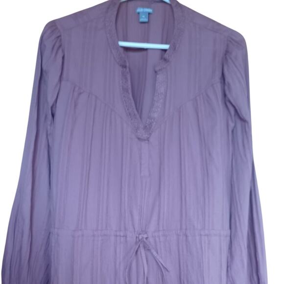 FALLS CREEK Women's blouse top Size XL Mauve color. Boho, Peasant, Hippie - Picture 1 of 7